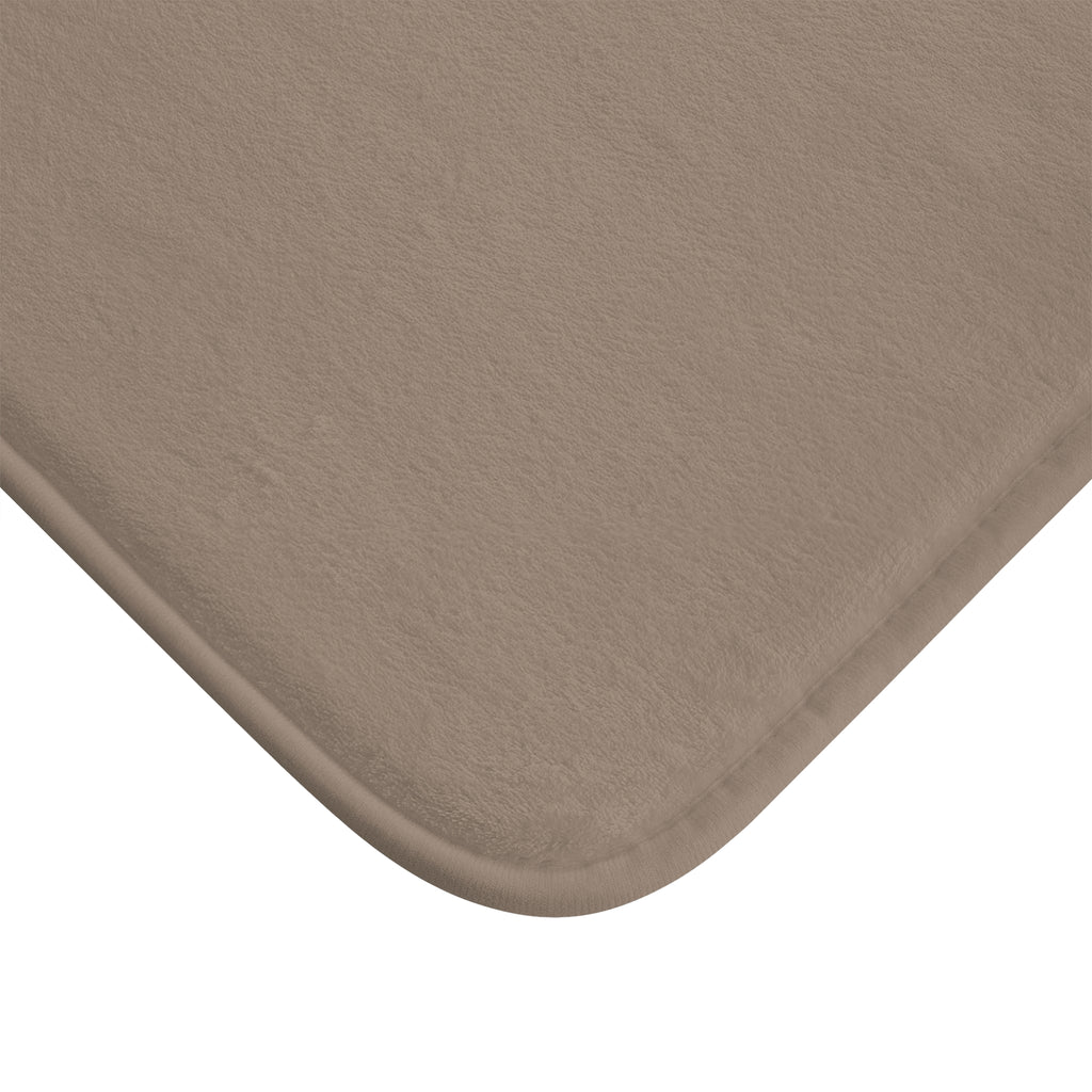 Taupe Memory Foam Bath Mat — Soft Absorbent Bathroom Rug, 2 sizes