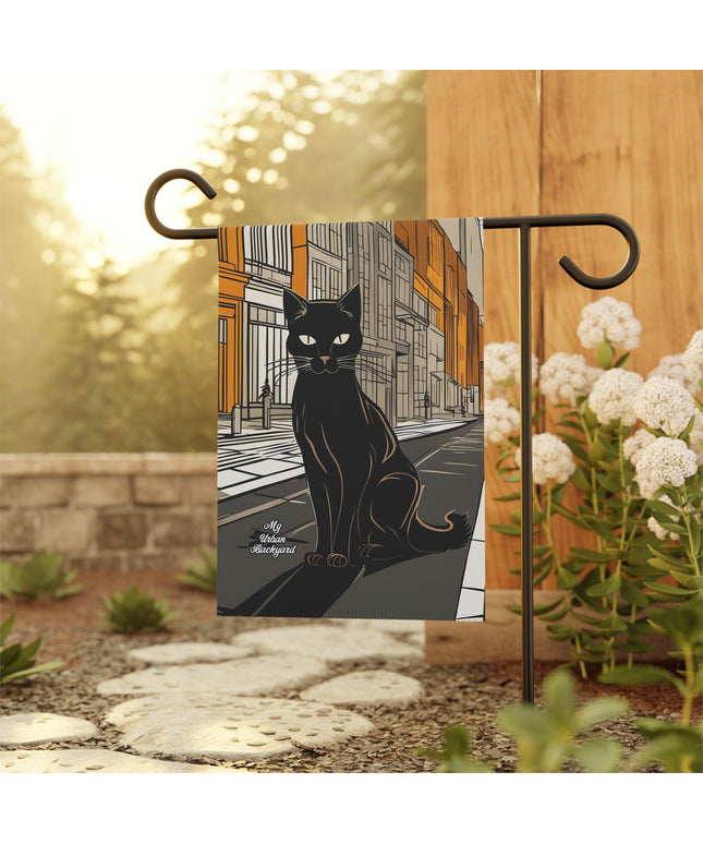 Lucian Purrcrest, Cat Garden Flag for Yard, Patio, Porch, or Work, 12"x18" - Flag only