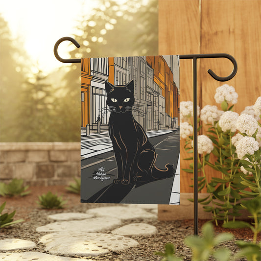 Lucian Purrcrest, Cat Garden Flag for Yard, Patio, Porch, or Work, 12"x18" - Flag only