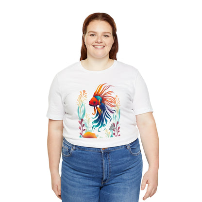 Colorful Betta Fish, Soft 100% Jersey Cotton T-Shirt, Unisex, Short Sleeve, Retail Fit