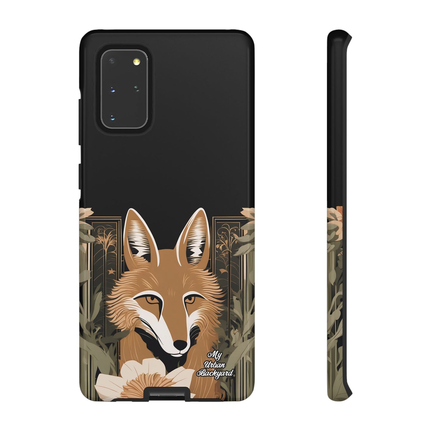 Art Deco Coyote with Flower, Cell Phone Case - Apple, Samsung or Google Pixel