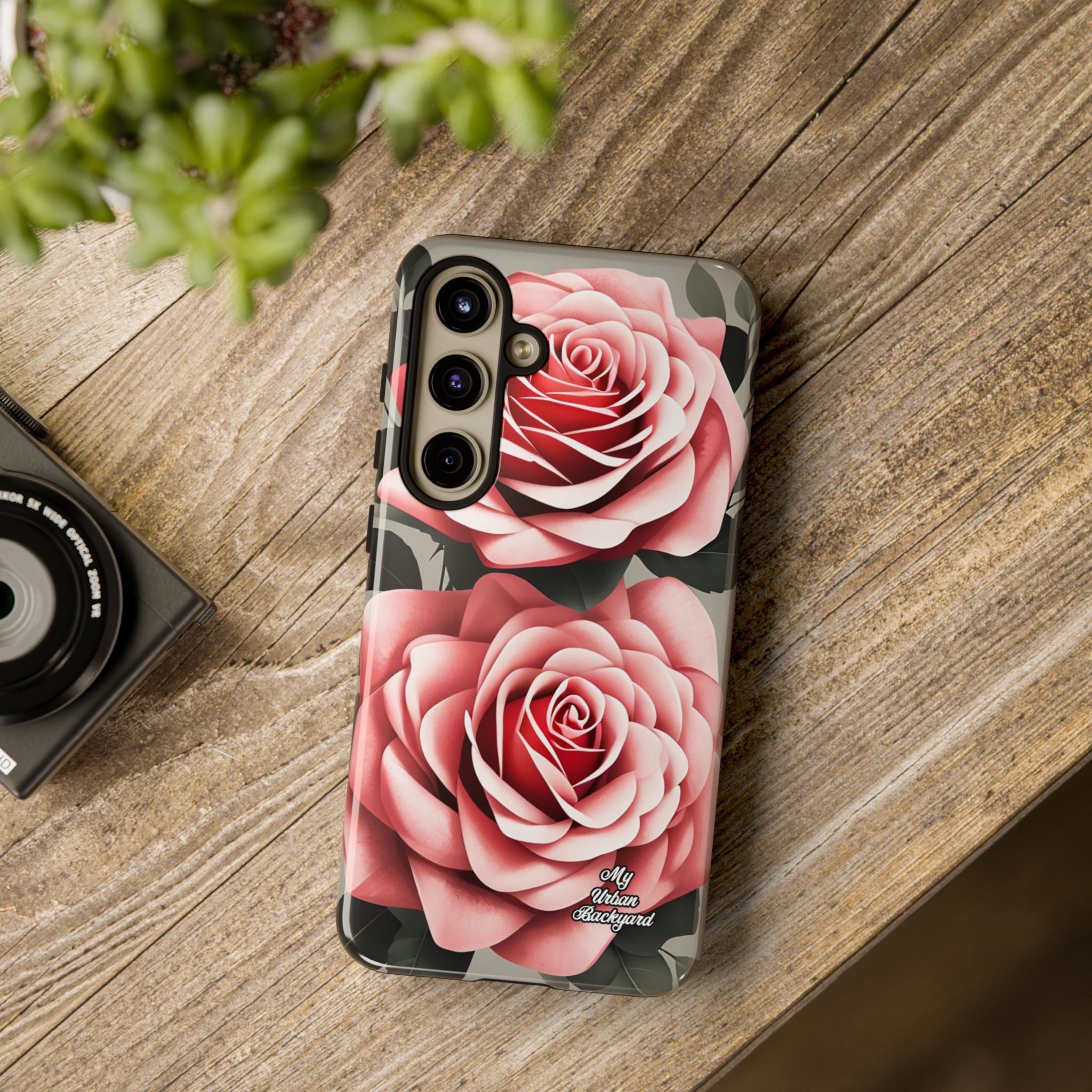 Pink Rose Flowers, Cell Phone Case - Apple, Samsung or Google Pixel
