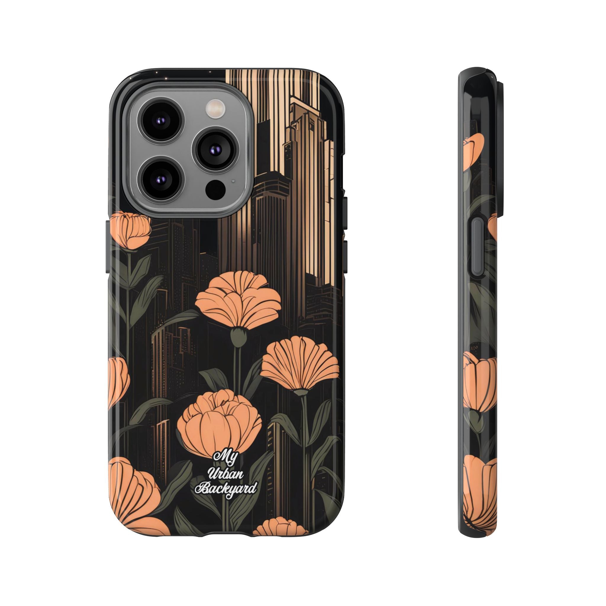 Urban Evening with Flowers, Cell Phone Case