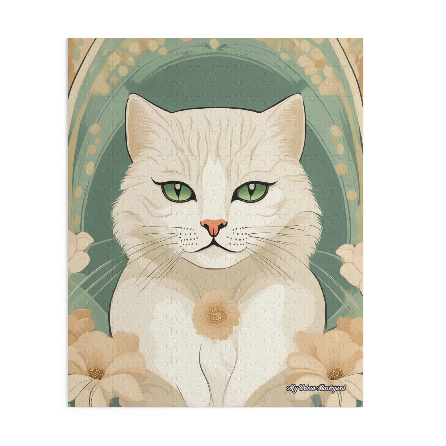 Green-Eyed Cat, Jigsaw Puzzle, (120, 252, or 500-Piece)