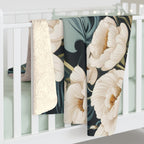 Winter Flowers, Sherpa Fleece Blanket for Cozy Warmth, 50"x60"