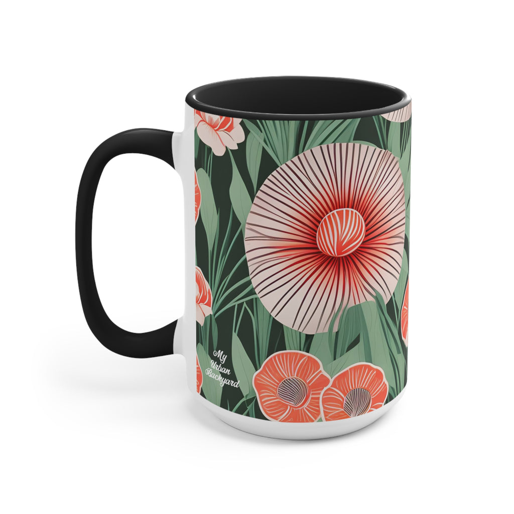 Art Deco Flowers, Ceramic Mug - Perfect for Coffee, Tea, and More!