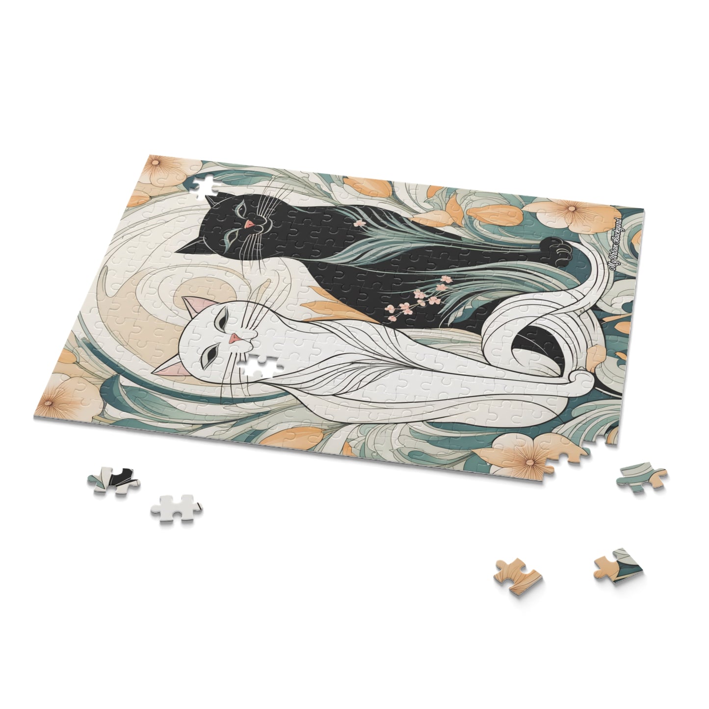 Two Happy Cats, Jigsaw Puzzle, (120, 252, or 500-Piece)