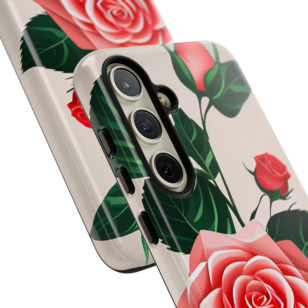 Pink Rose Flowers, Cell Phone Case - Apple, Samsung, Google Pixel
