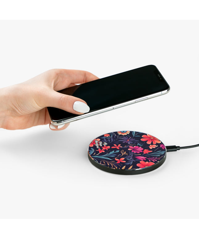 Night Blooming Wildflowers, 10W Wireless Charger for iPhone, Android, Earbuds