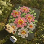 Bouquet of Flowers, Cozy Outdoor Picnic Blanket, Water-Resistant Bottom, 51" × 61"