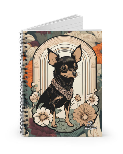 Tango, Dog Spiral Notebook Writing Journal - 118 Ruled Pages