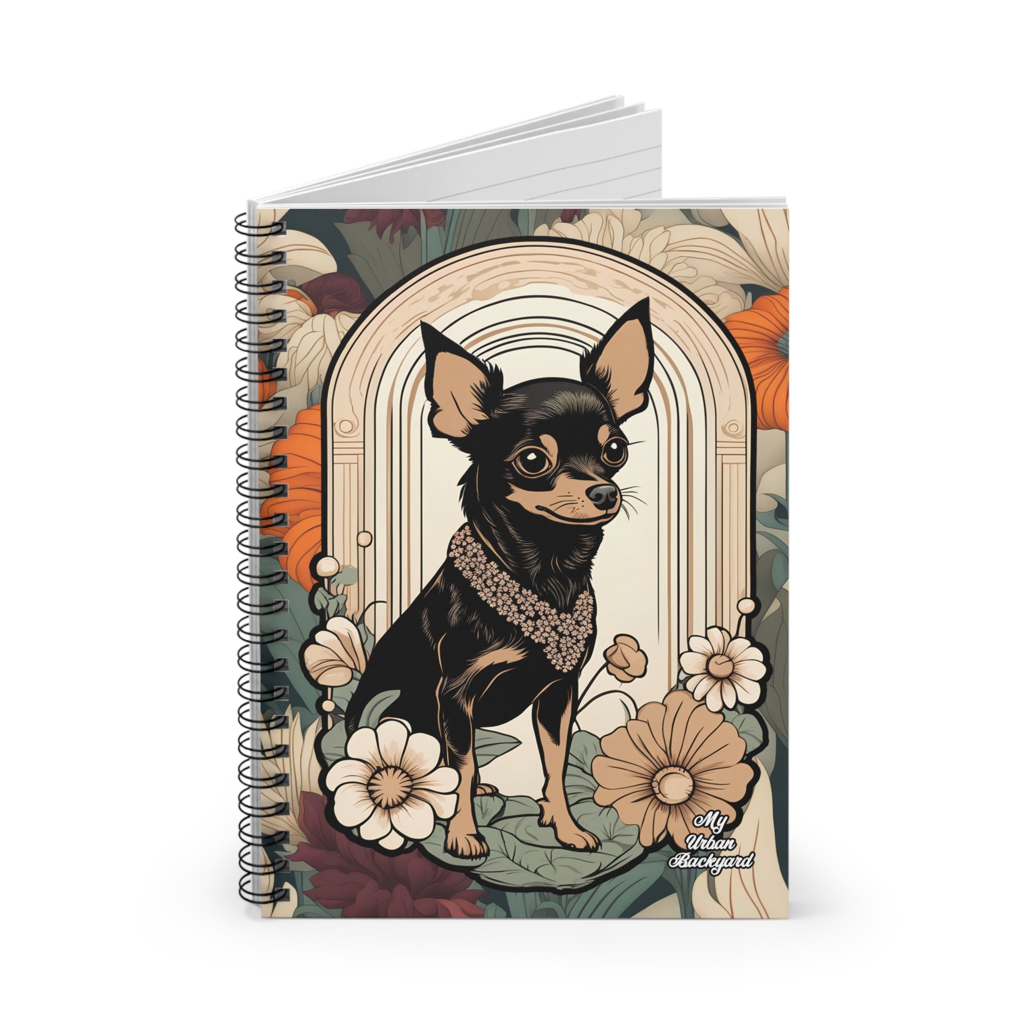 Tango, Dog Spiral Notebook Writing Journal - 118 Ruled Pages