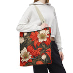 Holiday Flowers, Tote Bag with Cotton Handles