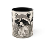Three Raccoons, Ceramic Coffee Mug