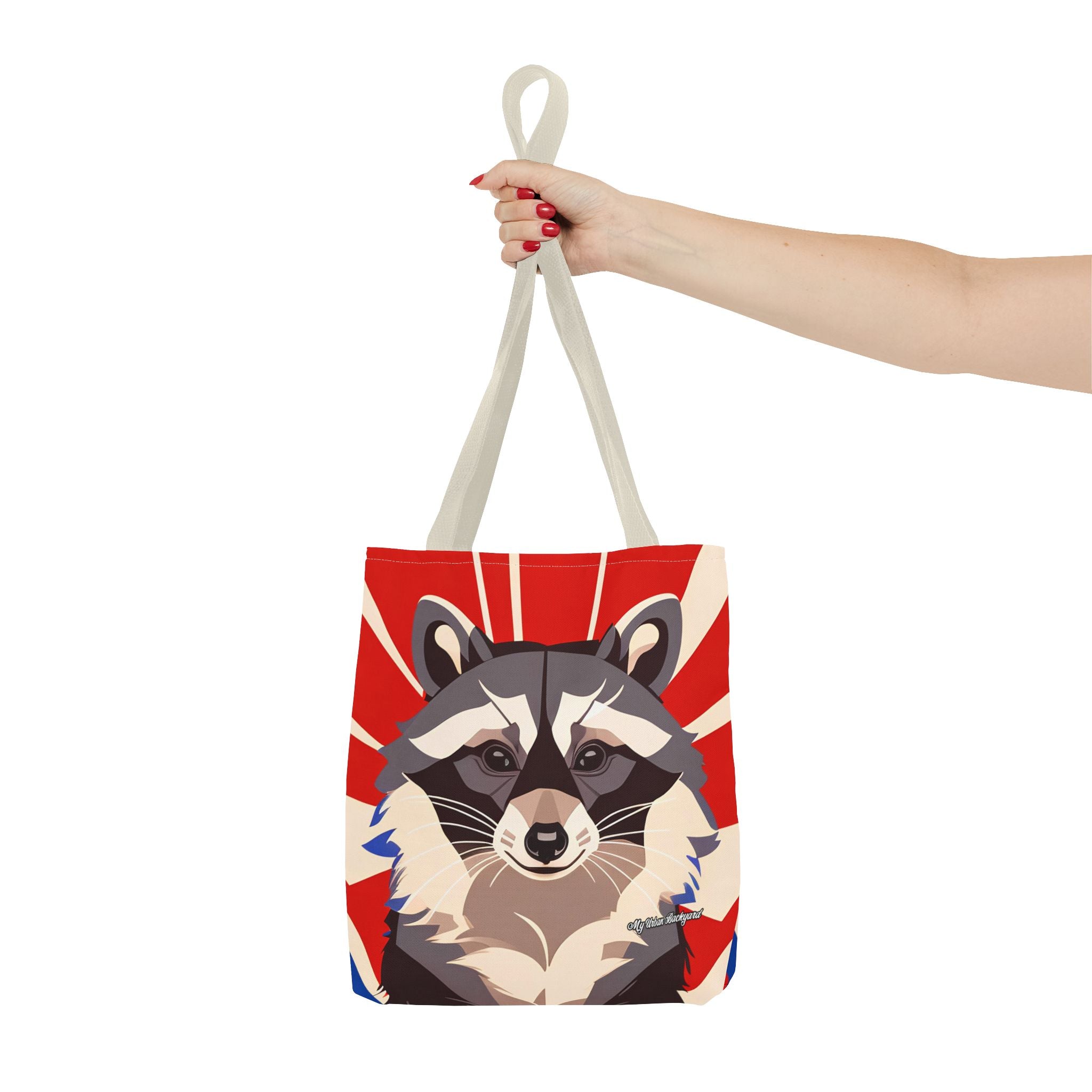 Ziggy Starspaws, Raccoon Tote Bag with Cotton Handles For Everyday Use, 3 Sizes