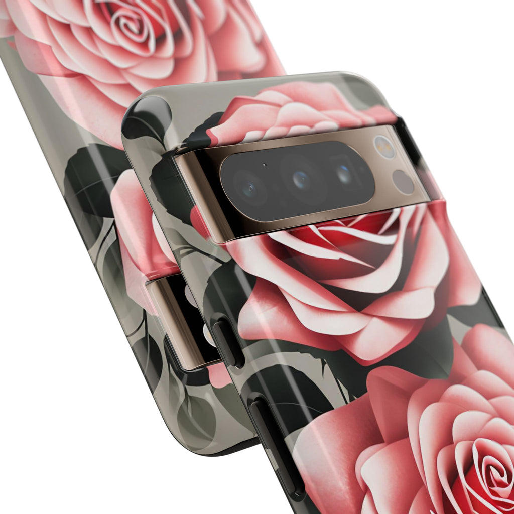 Pink Rose Flowers, Cell Phone Case - Apple, Samsung, Google Pixel