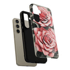 Pink Rose Flowers, Cell Phone Case - Apple, Samsung or Google Pixel
