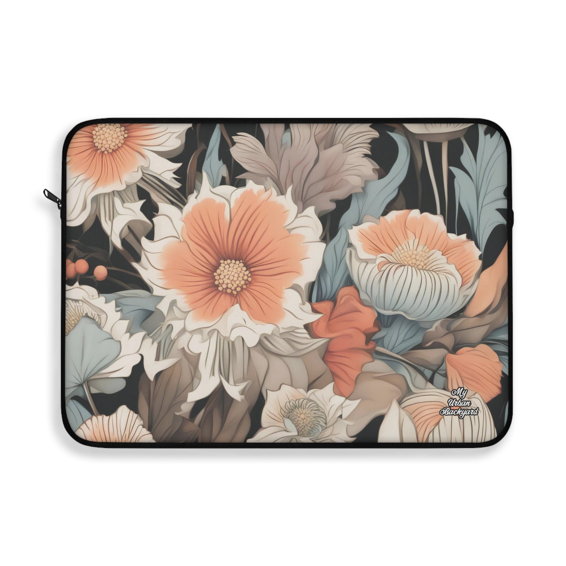 Muted Wildflower Bouquet, Soft Laptop Sleeve, Artisanal Computer Case, Stylish Tech Accessory, Gift for Students and Professionals, 3 Sizes