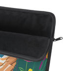 Coyote with Wildflowers, Laptop Carrying Case, Top Loading Sleeve for School or Work
