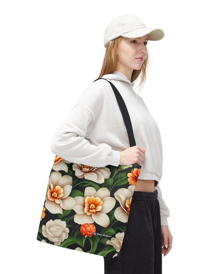 Pretty Flowers Tote Bag with Cotton Handles For Everyday Use, 3 Sizes