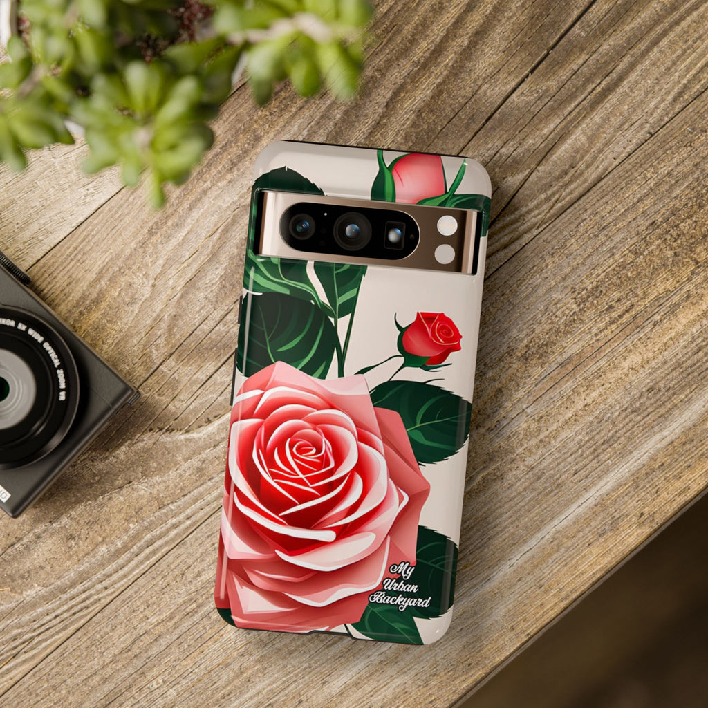 Pink Rose Flowers, Cell Phone Case - Apple, Samsung, Google Pixel