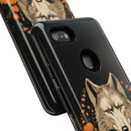 Wolf with Flowers, Animal Cell Phone Case - Apple, Samsung, Google Pixel