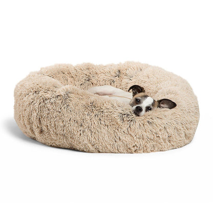 Nest Bed For Small Dogs and Cats, Round Plush Pet Bed