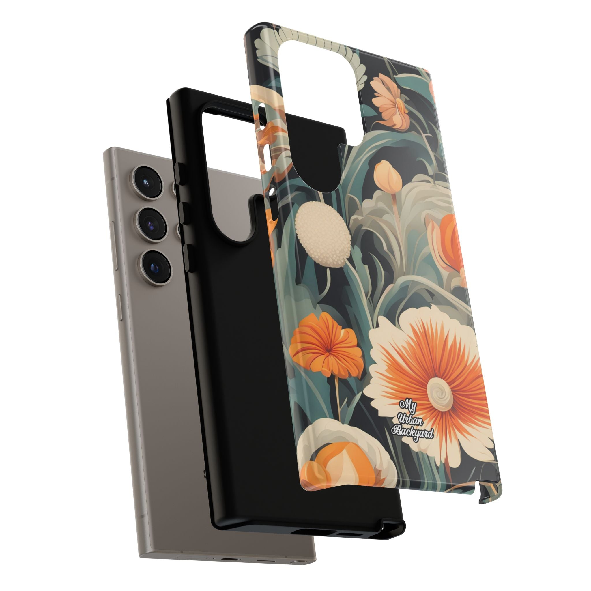 Orange and White Flowers, Cell Phone Case - Apple, Samsung, Google Pixel