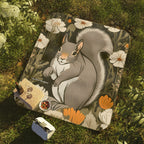 Whimsical Squirrel Picnic Blanket - Perfect for Outdoor Adventures, 51" × 61"