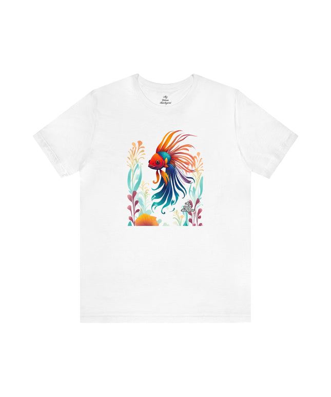 Colorful Betta Fish, Soft 100% Jersey Cotton T-Shirt, Unisex, Short Sleeve, Retail Fit