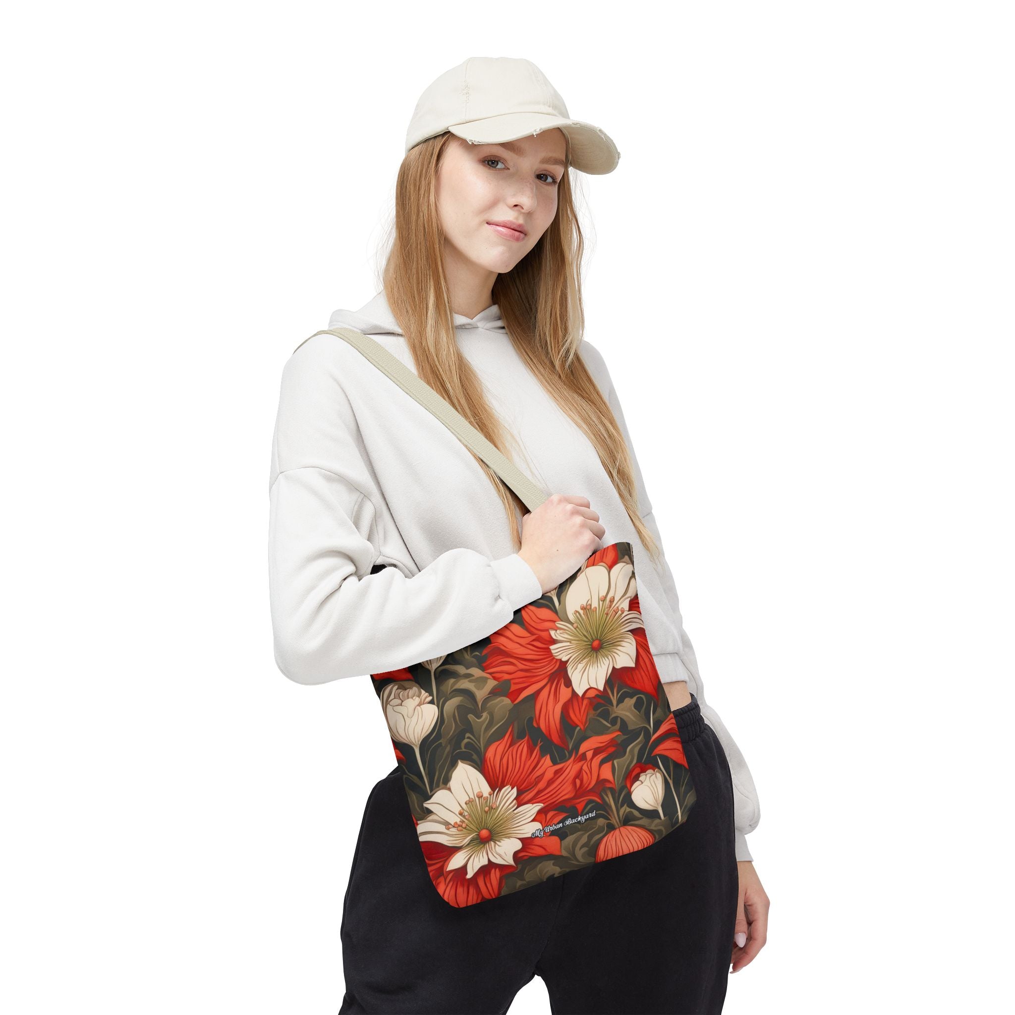 Holiday Flowers, Tote Bag with Cotton Handles