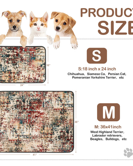 Reusable Puppy Potty Pads, Washable, Litter Mat, Wee Wee Pad, For Floor, Crate, Couch, 2-Pack