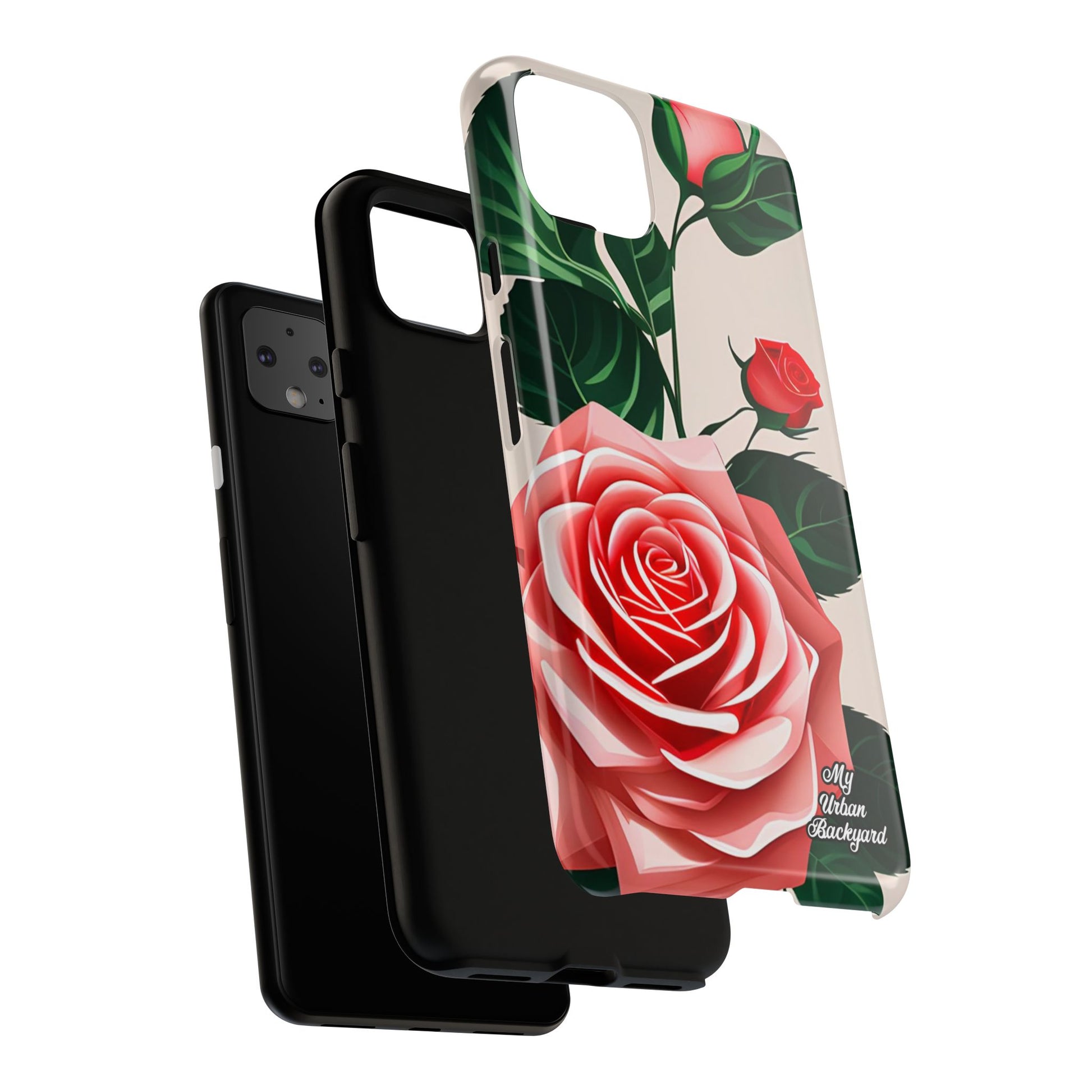 Pink Rose Flowers, Cell Phone Case - Apple, Samsung, Google Pixel
