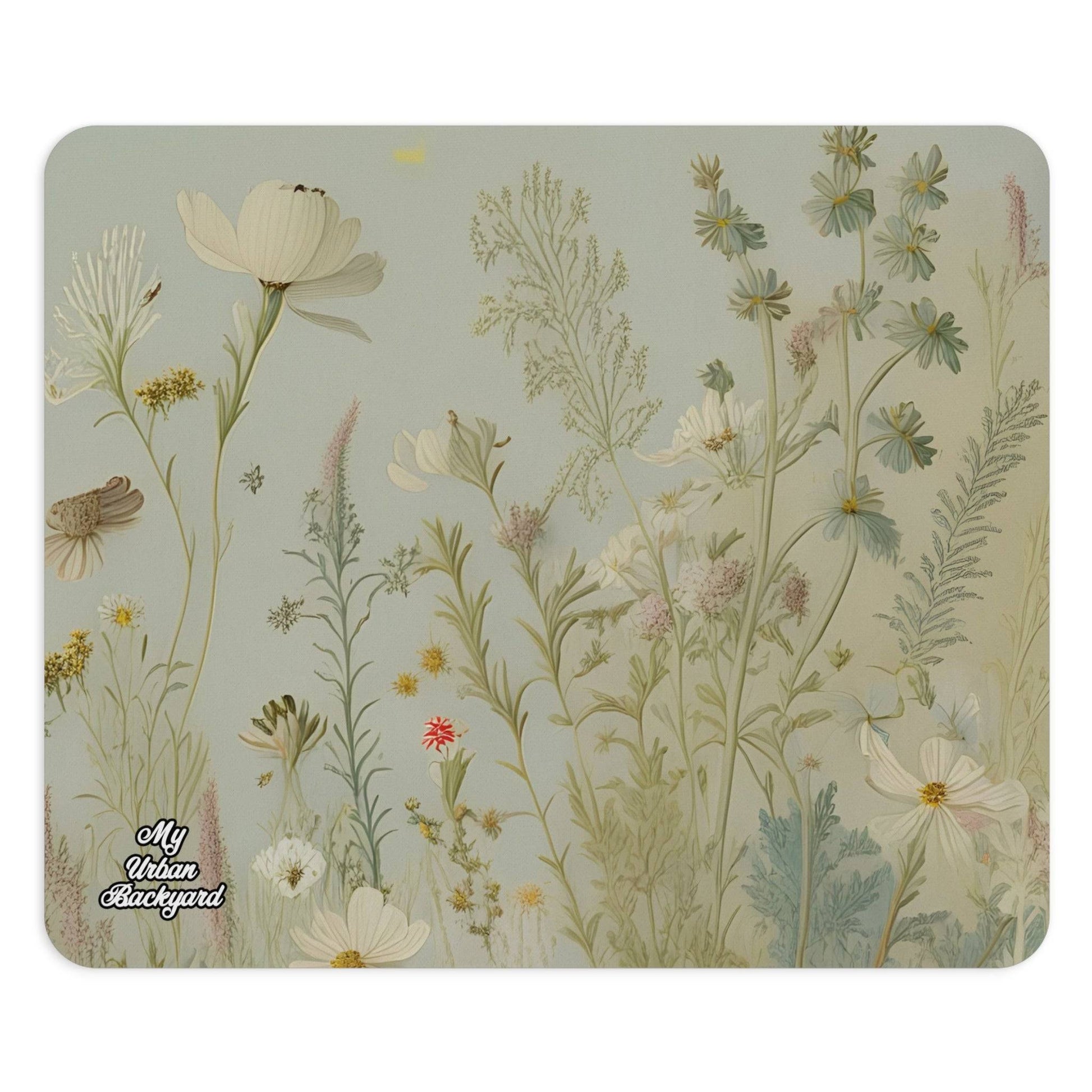 Computer Mouse Pad, Non-slip rubber bottom, Hazy Day Flowers