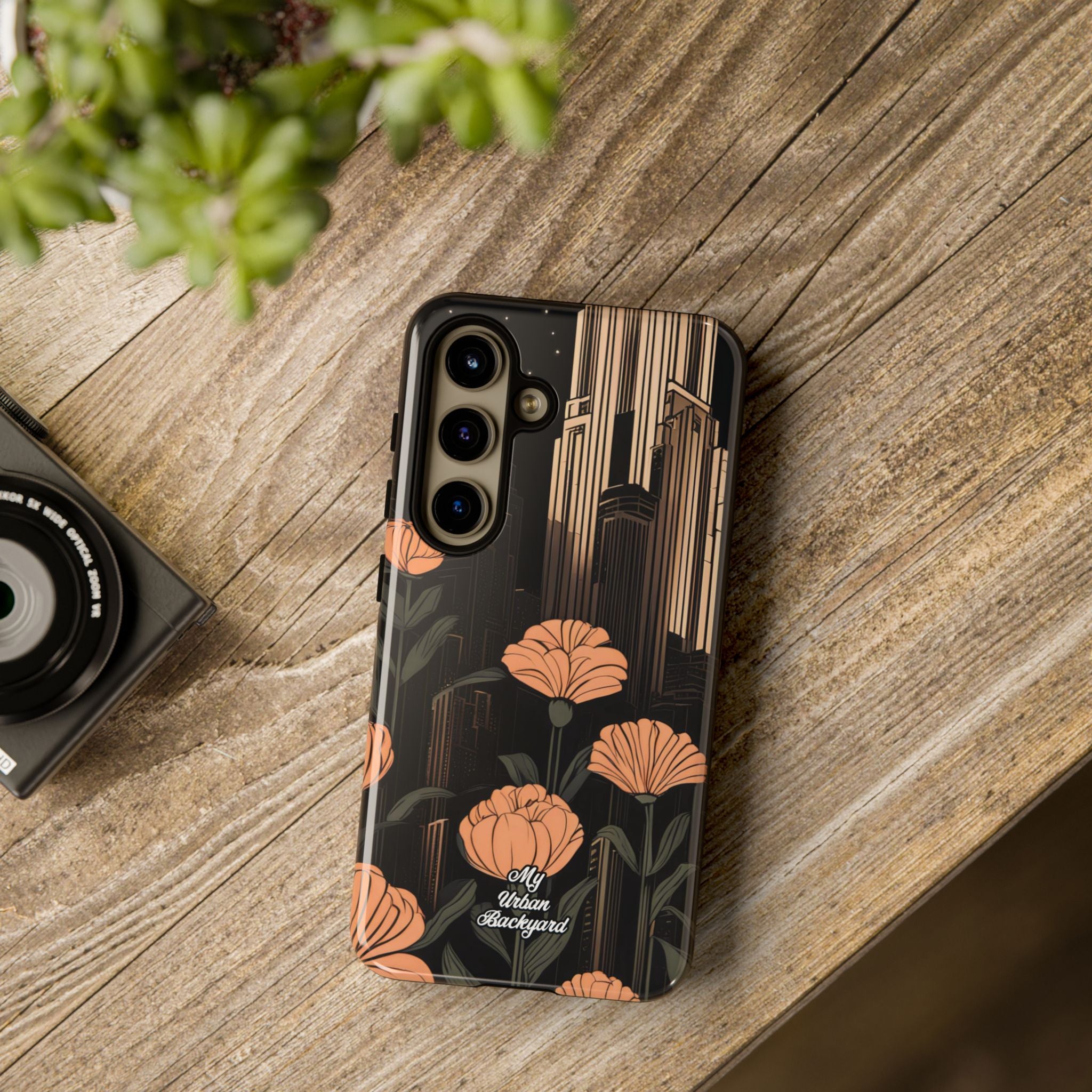 Urban Evening with Flowers, Cell Phone Case