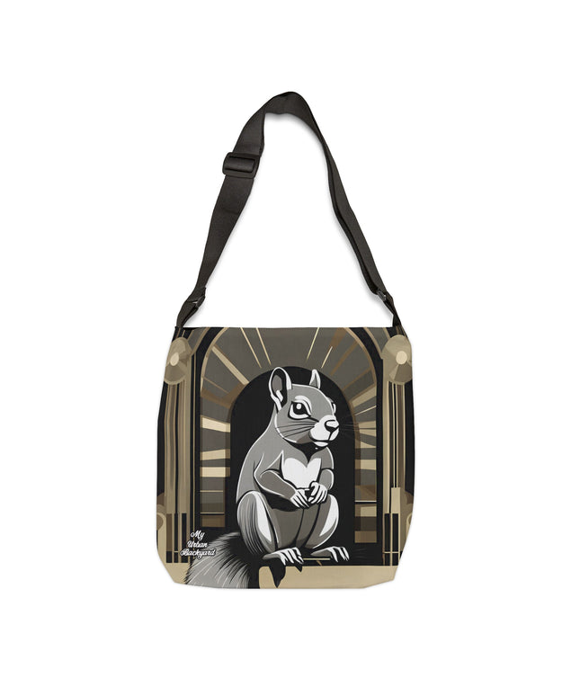 Art Deco Squirrel, Tote Bag with Adjustable Strap - Trendy and Versatile