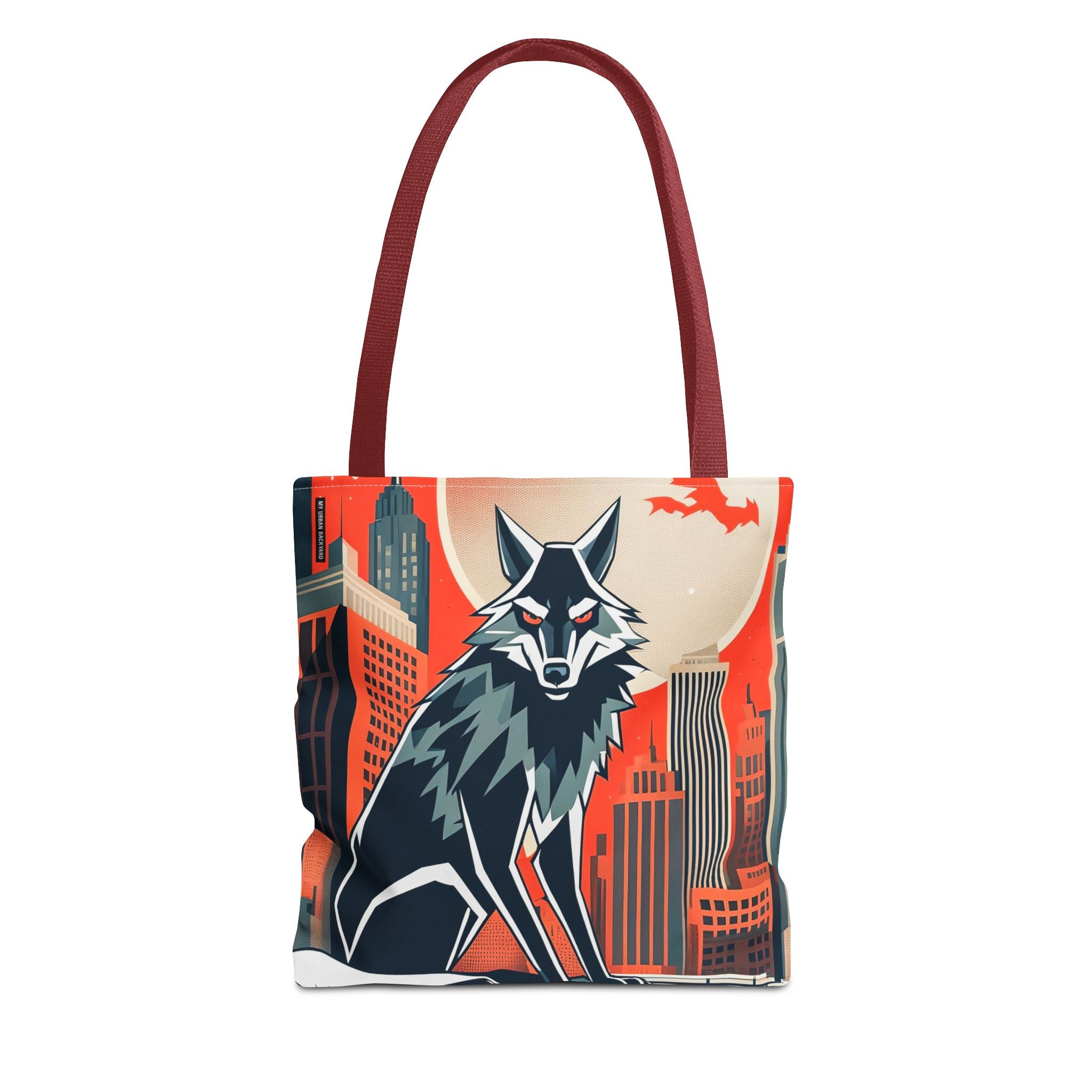 City Wolf Tote Bag, Tote with Cotton Handles For Everyday Use, 3 Sizes