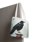 Winter Crow Tote Bag with Cotton Handles For Everyday Use, 3 Sizes