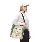 Blanca Purrington, Cat Tote Bag with Cotton Handles For Everyday Use, 3 Sizes