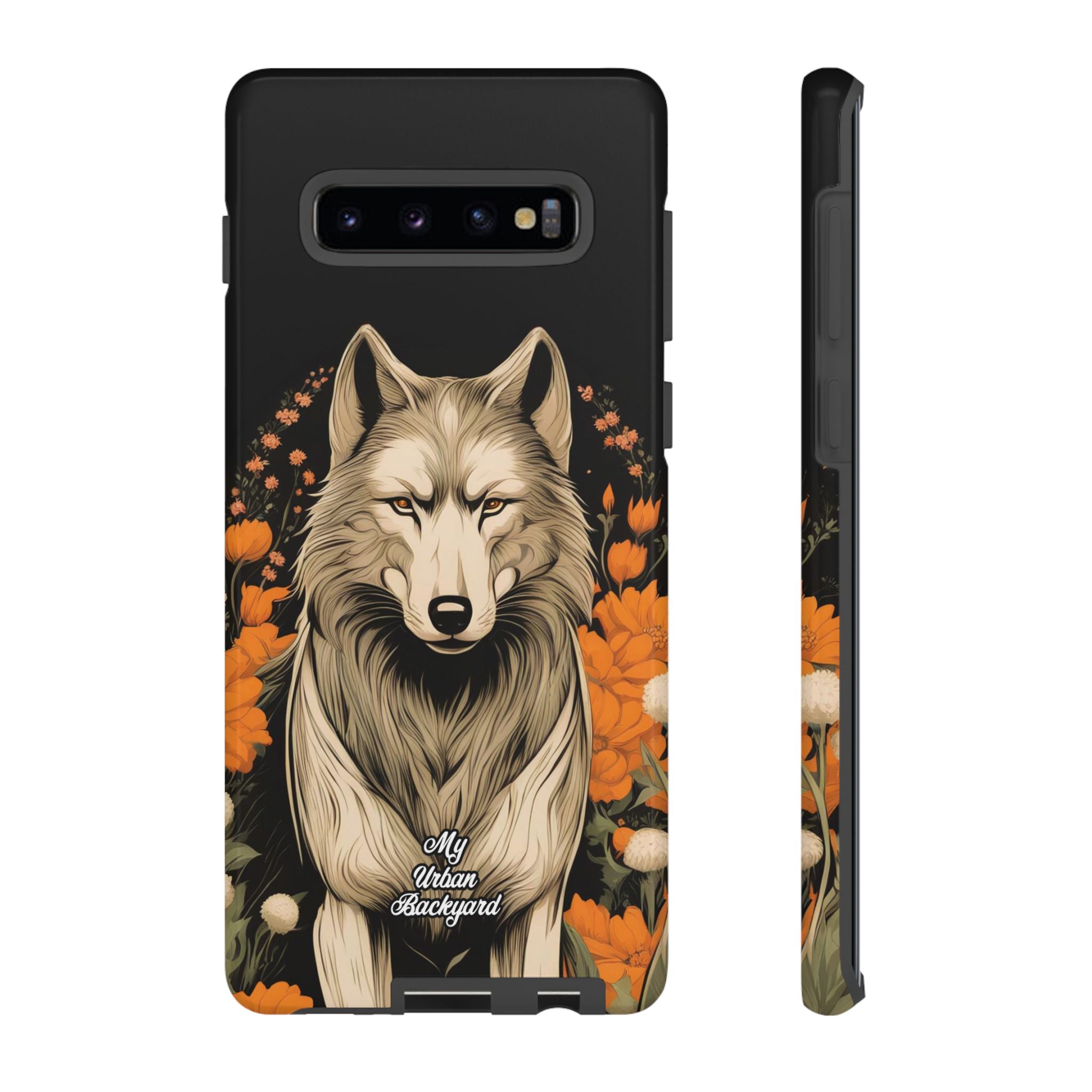 Wolf with Flowers, Animal Cell Phone Case - Apple, Samsung, Google Pixel