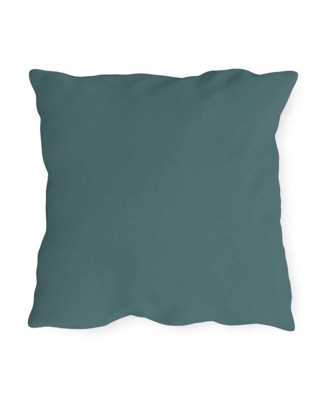 Simon Whiskerford, Faded Jade accent color, Cat Throw Pillow, Indoor/Outdoor Decor for Home or Office