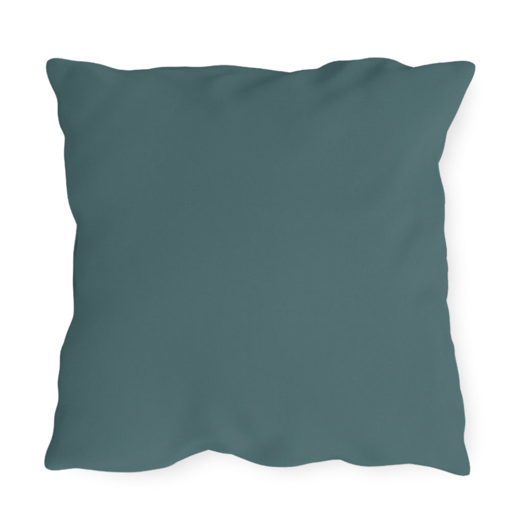 Simon Whiskerford, Faded Jade accent color, Cat Throw Pillow, Indoor/Outdoor Decor for Home or Office