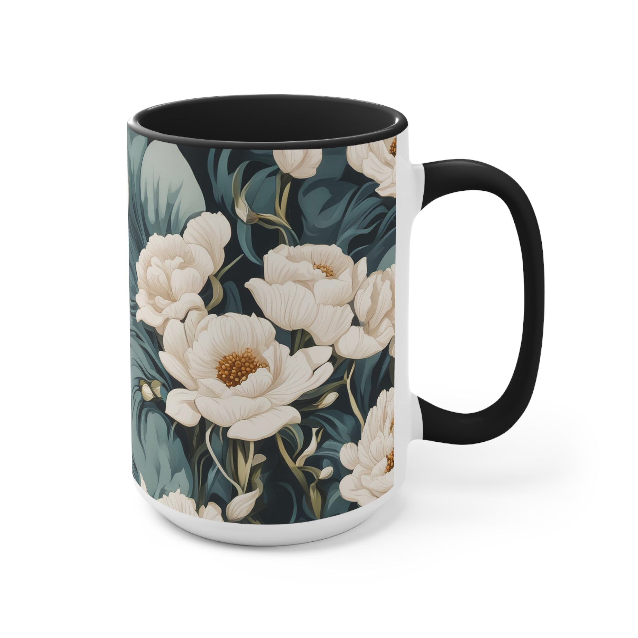 Winter Flowers, Ceramic Coffee Mug