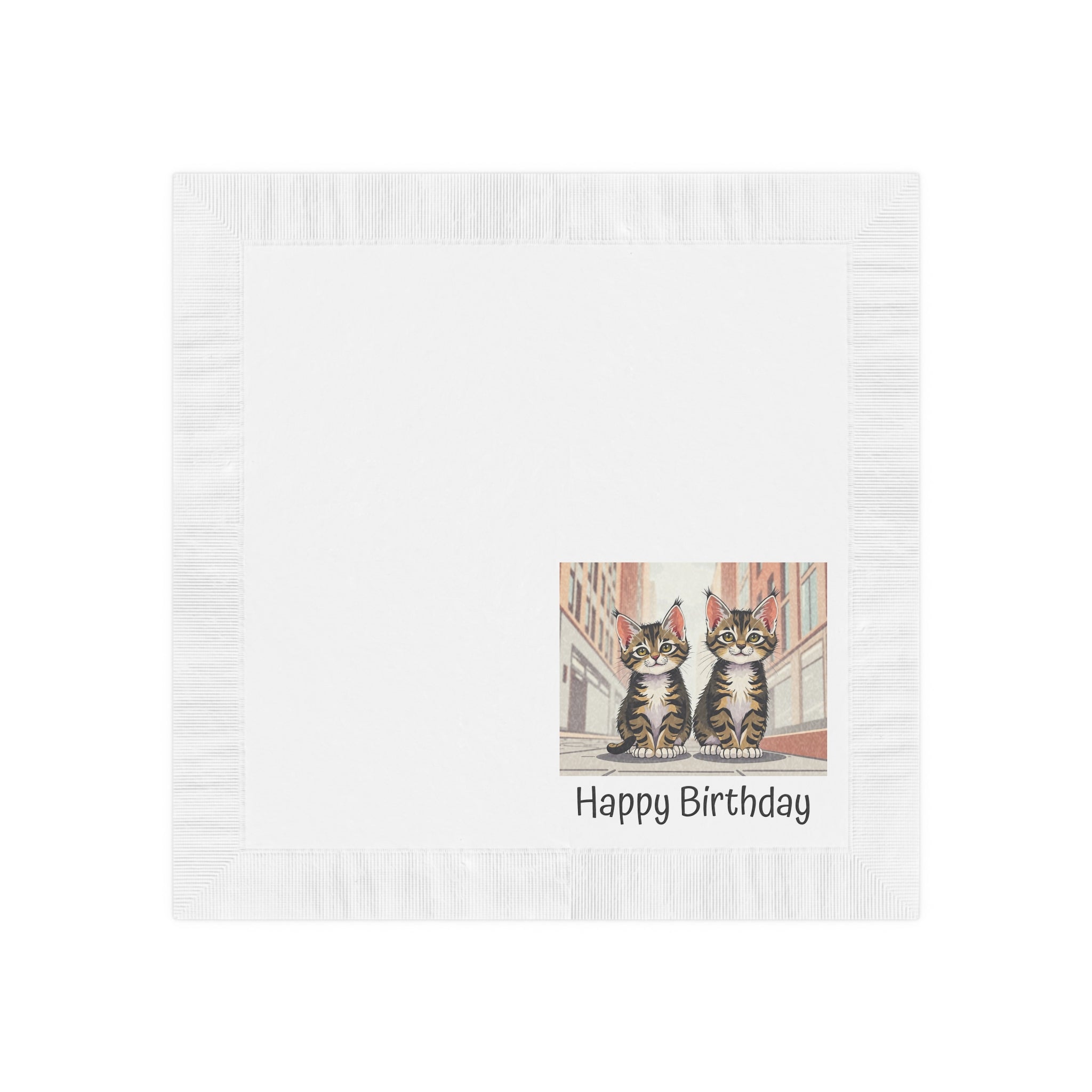 Tabby Kittens Birthday Napkins