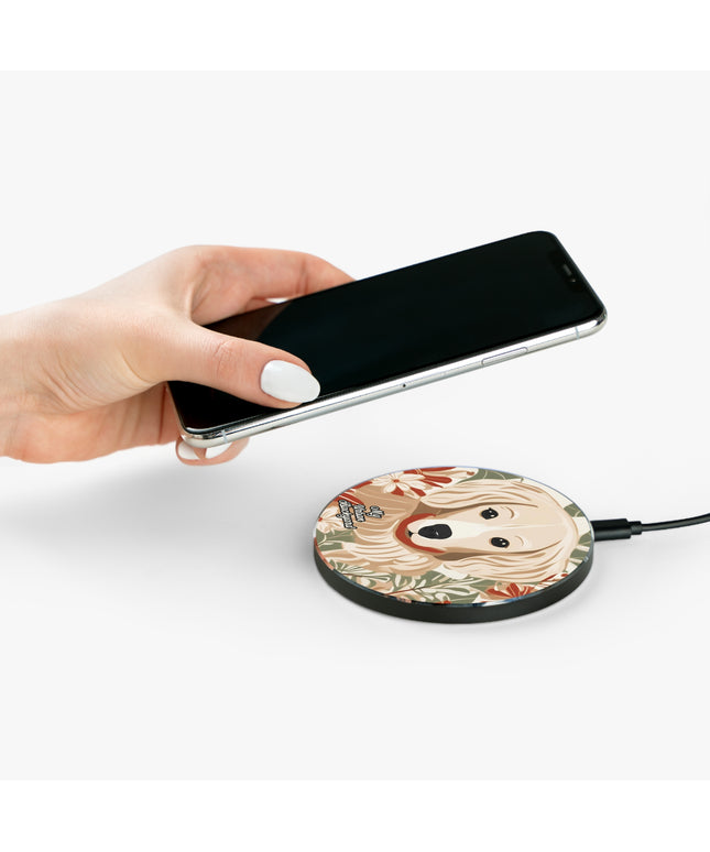 Puppy with Red Collar, 10W Wireless Charger for iPhone, Android, Earbuds