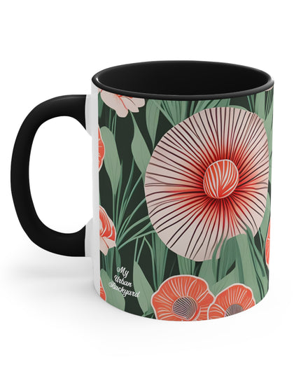 Art Deco Flowers, Ceramic Mug - Perfect for Coffee, Tea, and More!