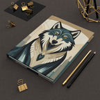 Art Deco Wolf Hardcover Lined Journal