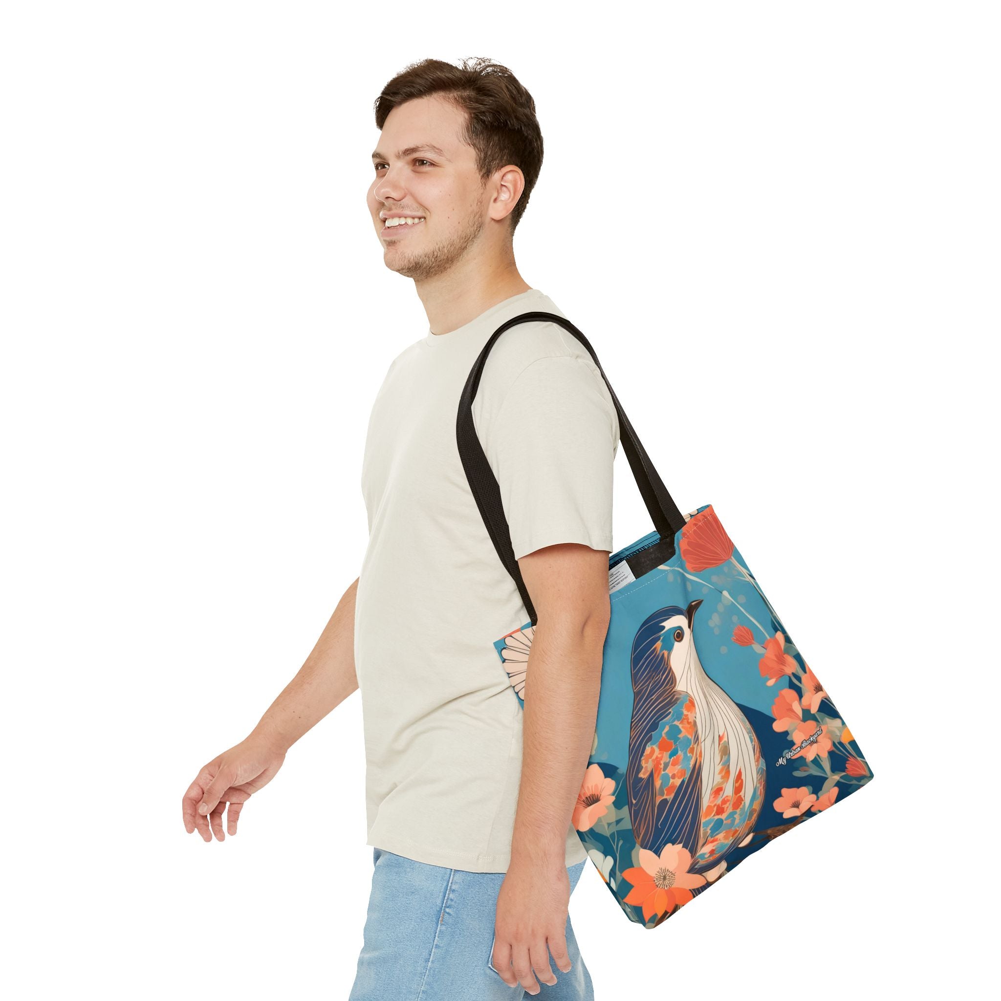 Colorful Bird Tote Bag with Cotton Handles For Everyday Use, 3 Sizes