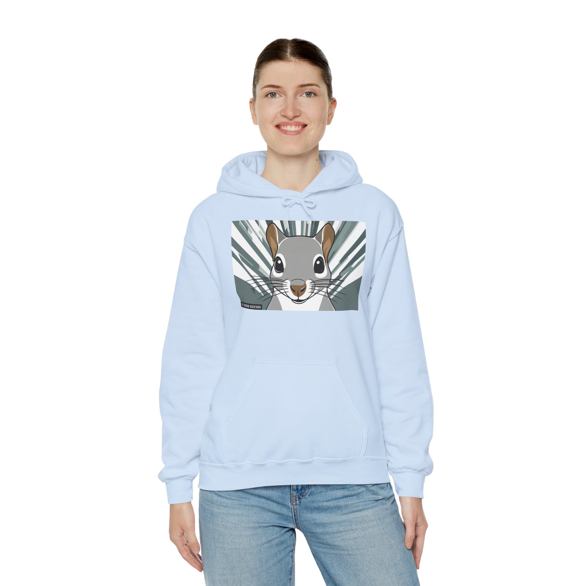 Cute Squirrel Graphic Hoodie, Cozy Unisex Sweatshirt, Nature Lover Gift, Autumn Fashion, Animal Art Clothing