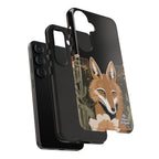 Art Deco Coyote with Flower, Cell Phone Case - Apple, Samsung, Google Pixel